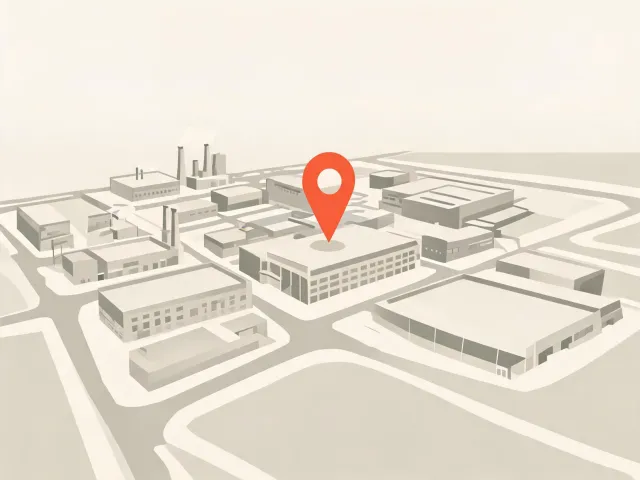 Map illustration of Owens Corning technical campus in Toledo